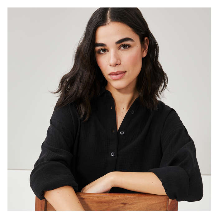 Women's Oversized Cotton Gauze Shirt